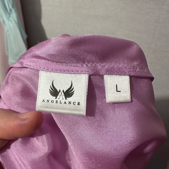 NWOT Angelance Silk Chiffon Mini Dress with gift box - size L - Picture 7 of 8